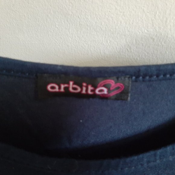 Arbita love cotton shortsleeve tee Navy Blue Small - Picture 2 of 5